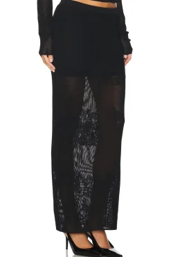 Women fleur du mal Matching Sets>Lace Pointelle Maxi Skirt