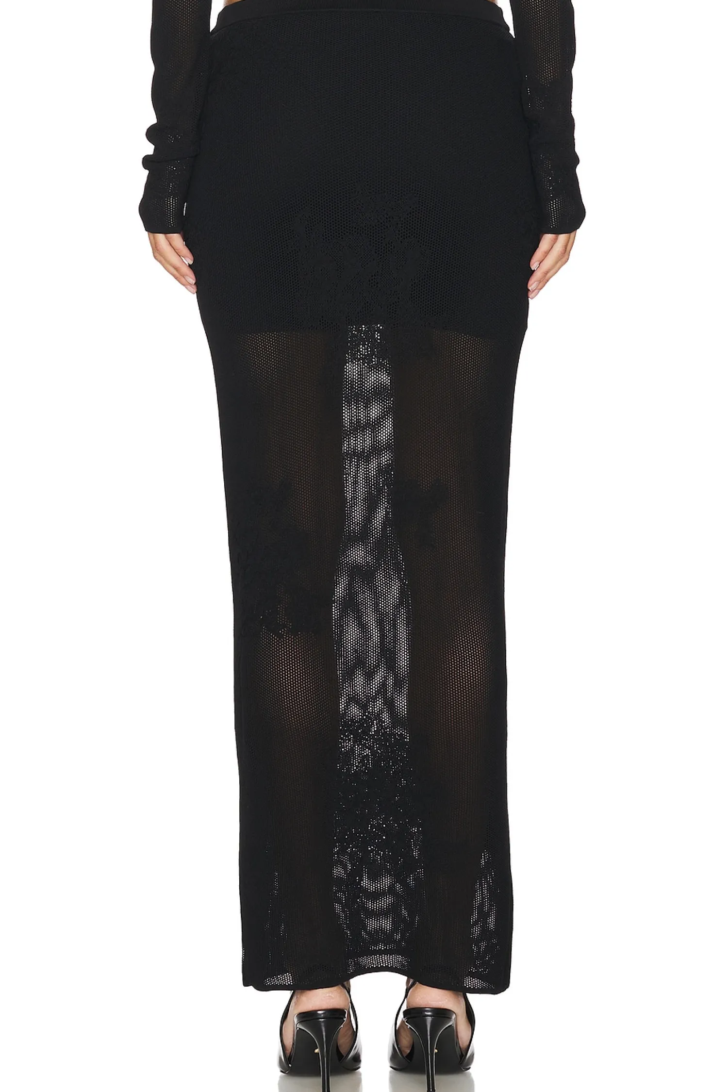 Women fleur du mal Matching Sets>Lace Pointelle Maxi Skirt