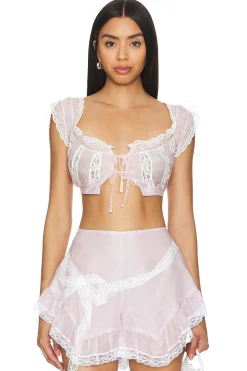 Women Yuhan Wang Lingerie & Sleepwear>Lace Ruffled Top