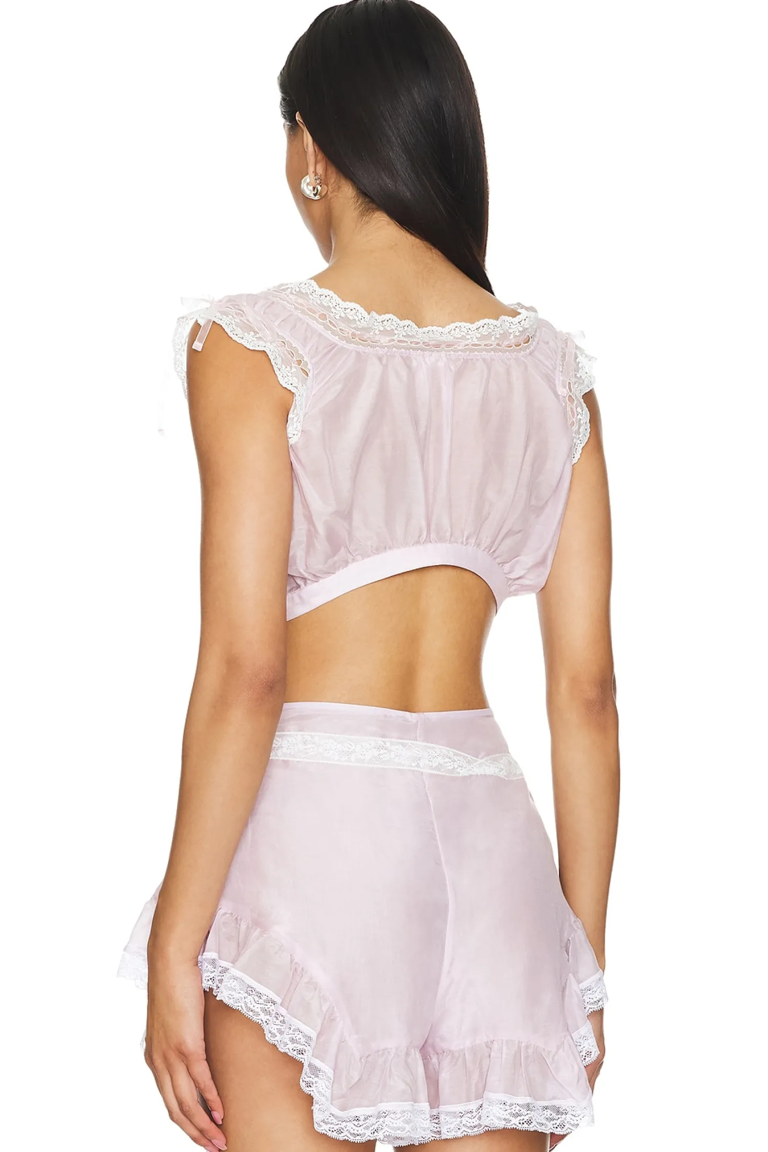 Women Yuhan Wang Lingerie & Sleepwear>Lace Ruffled Top