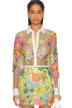 Women Le Superbe Matching Sets>Lace Shirt