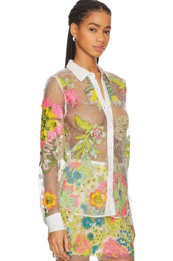 Women Le Superbe Matching Sets>Lace Shirt