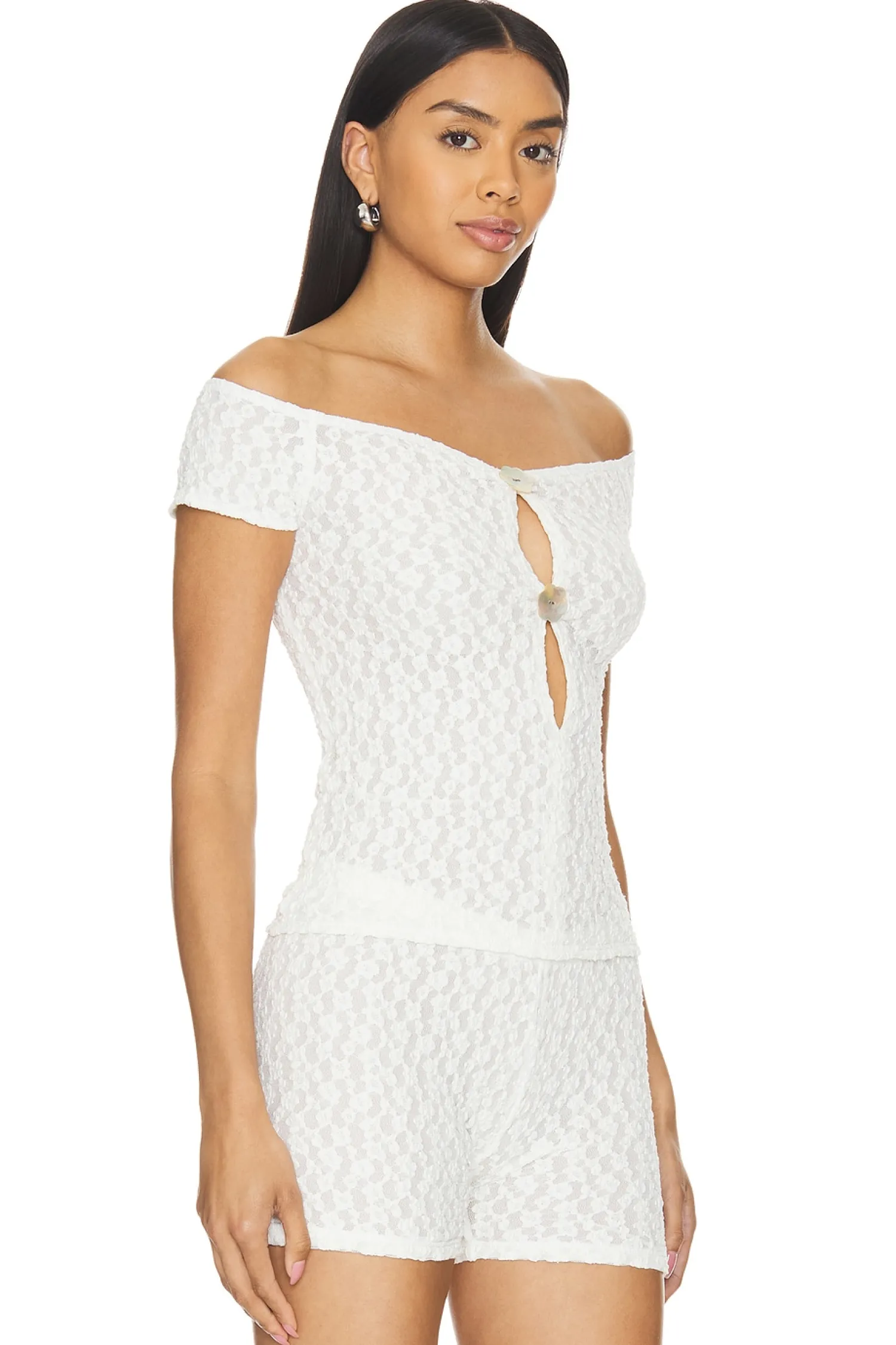 Women BUCI Matching Sets>Lace T-shirt