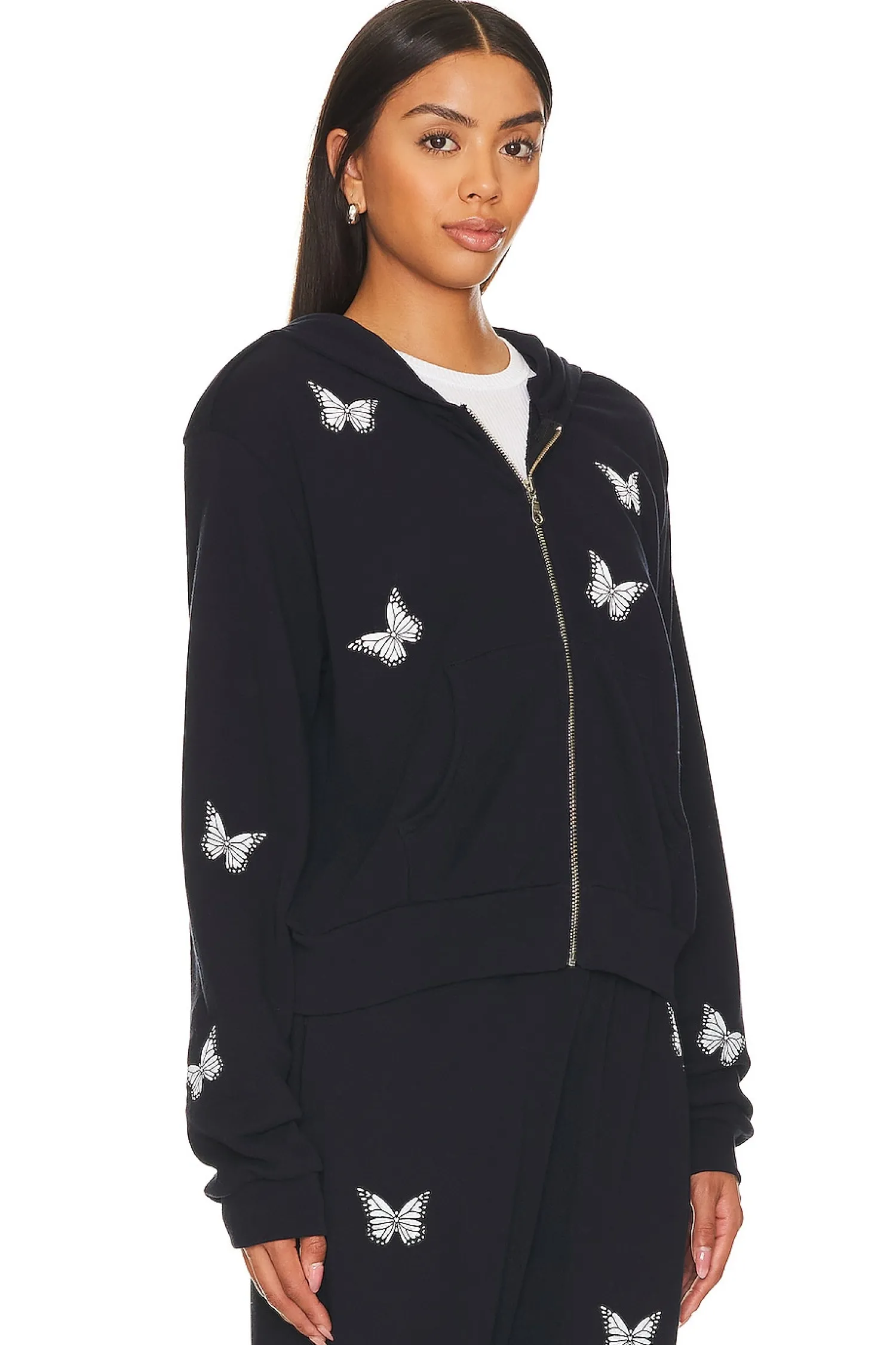 Women Lauren Moshi Loungewear>Lachelle Crop Zip Up Hoodie