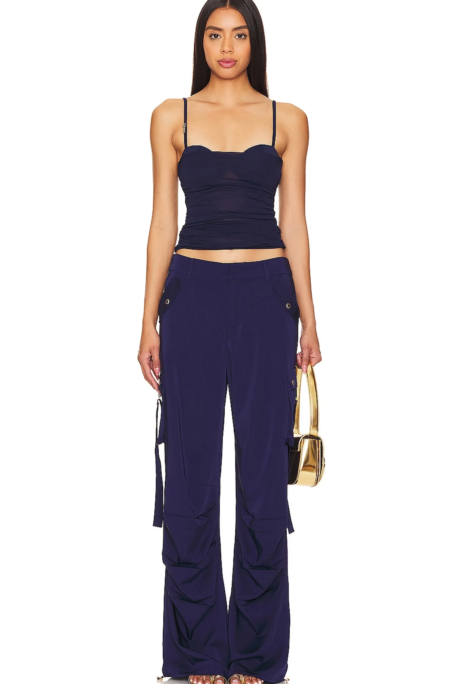Women SER.O.YA Pants>Lai Satin Cargo Pant