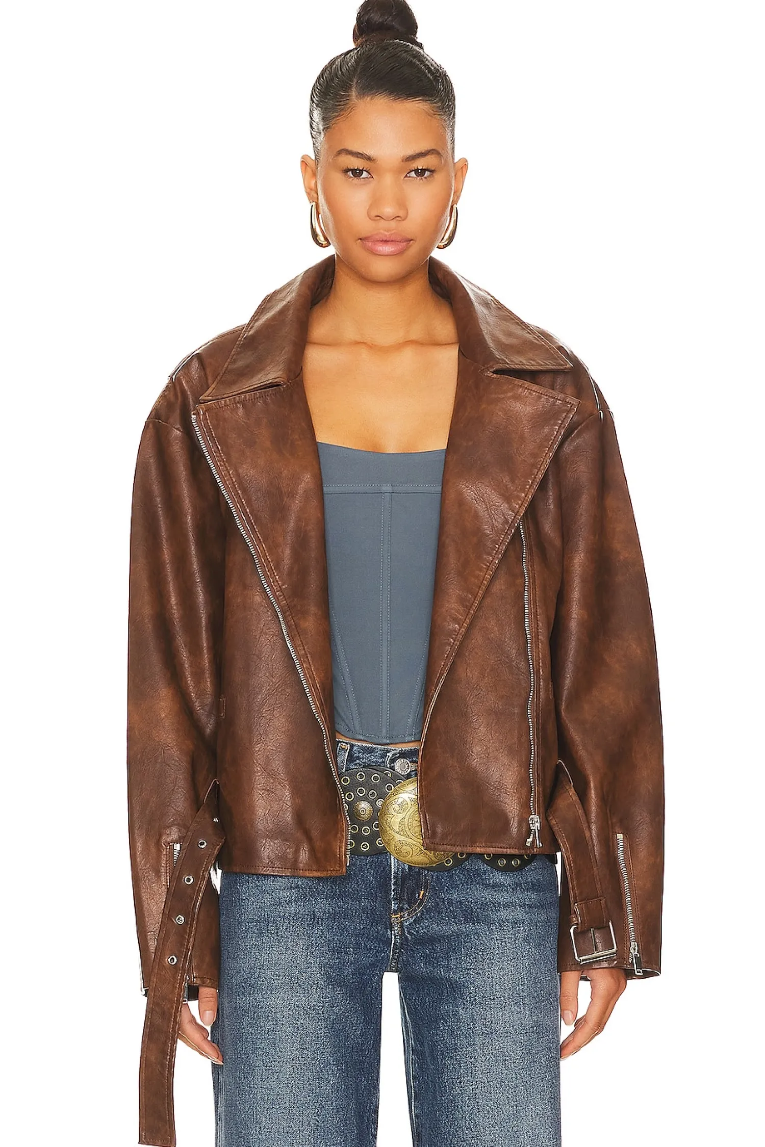 Women superdown Jackets & Coats>Lana Faux Leather Jacket