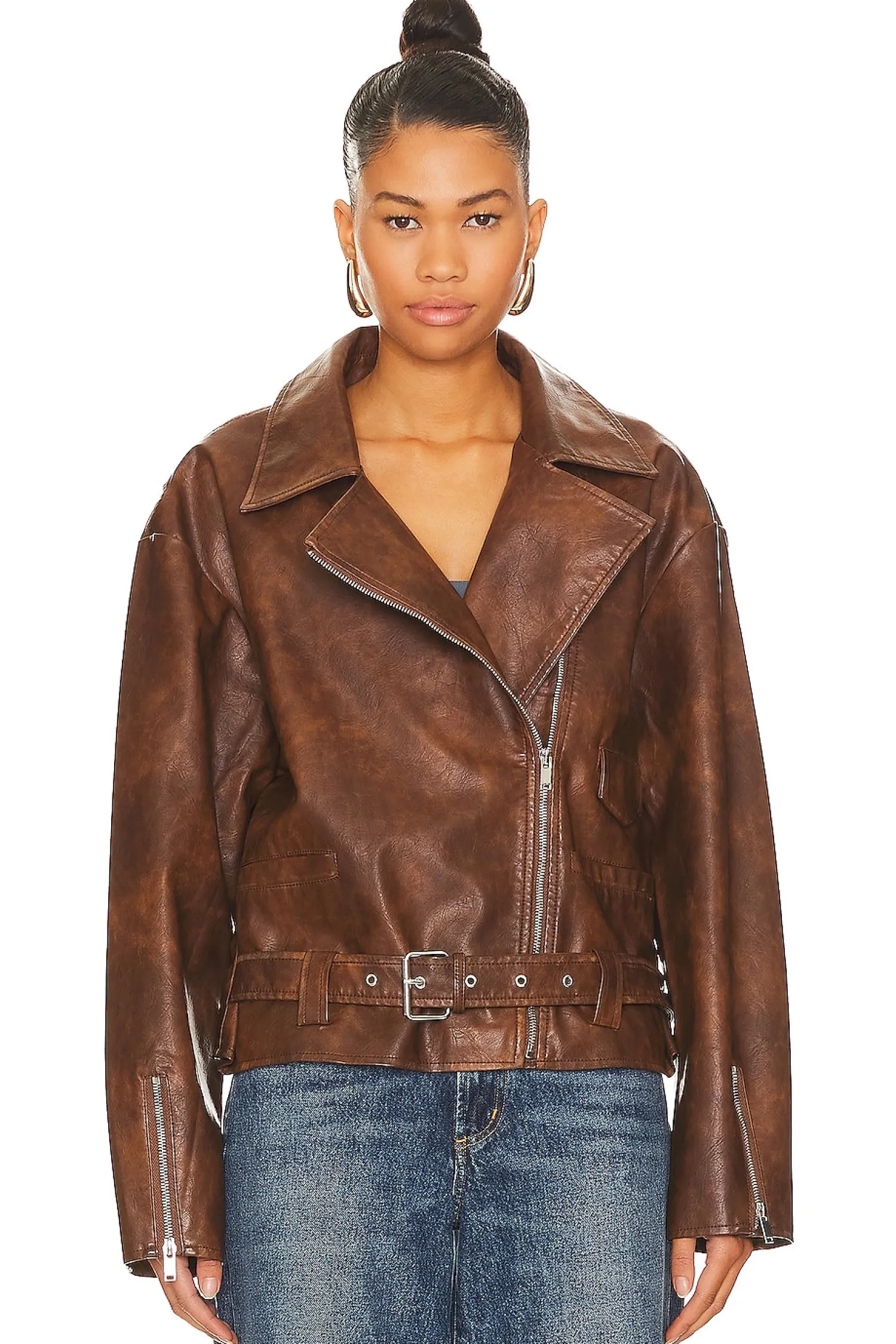 Women superdown Jackets & Coats>Lana Faux Leather Jacket