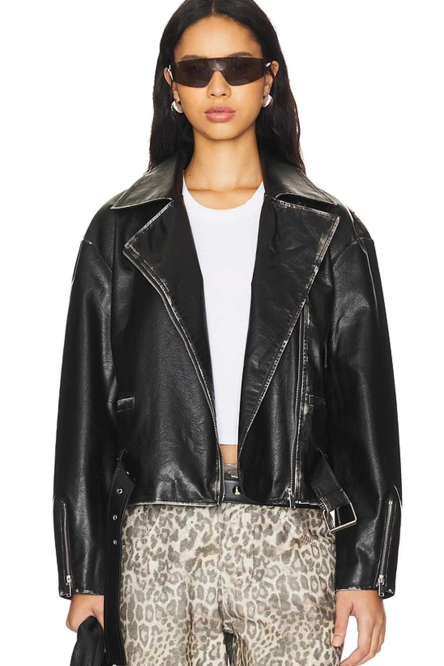 Women superdown Jackets & Coats>Lana Faux Leather Jacket