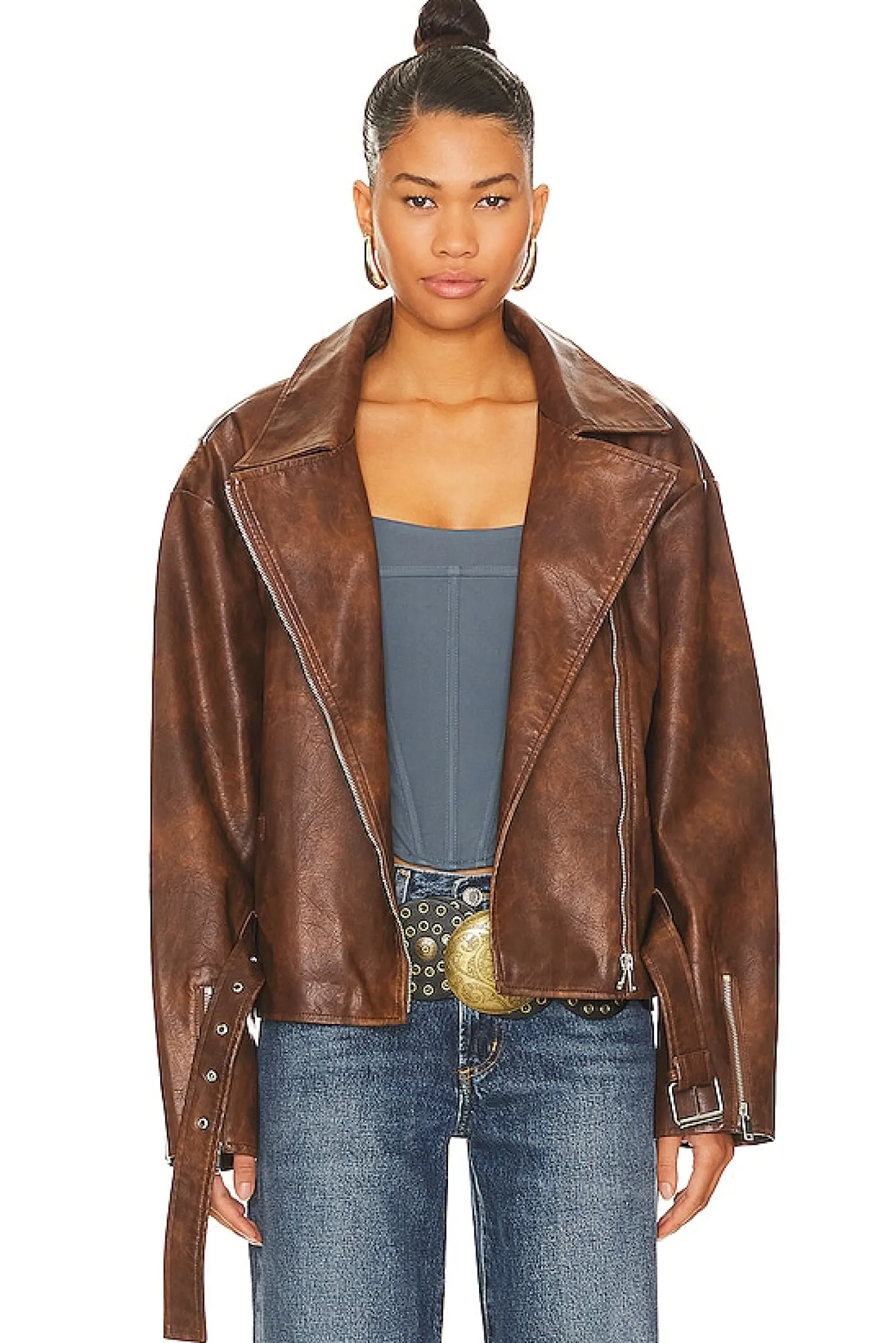 Women superdown Jackets & Coats>Lana Faux Leather Jacket