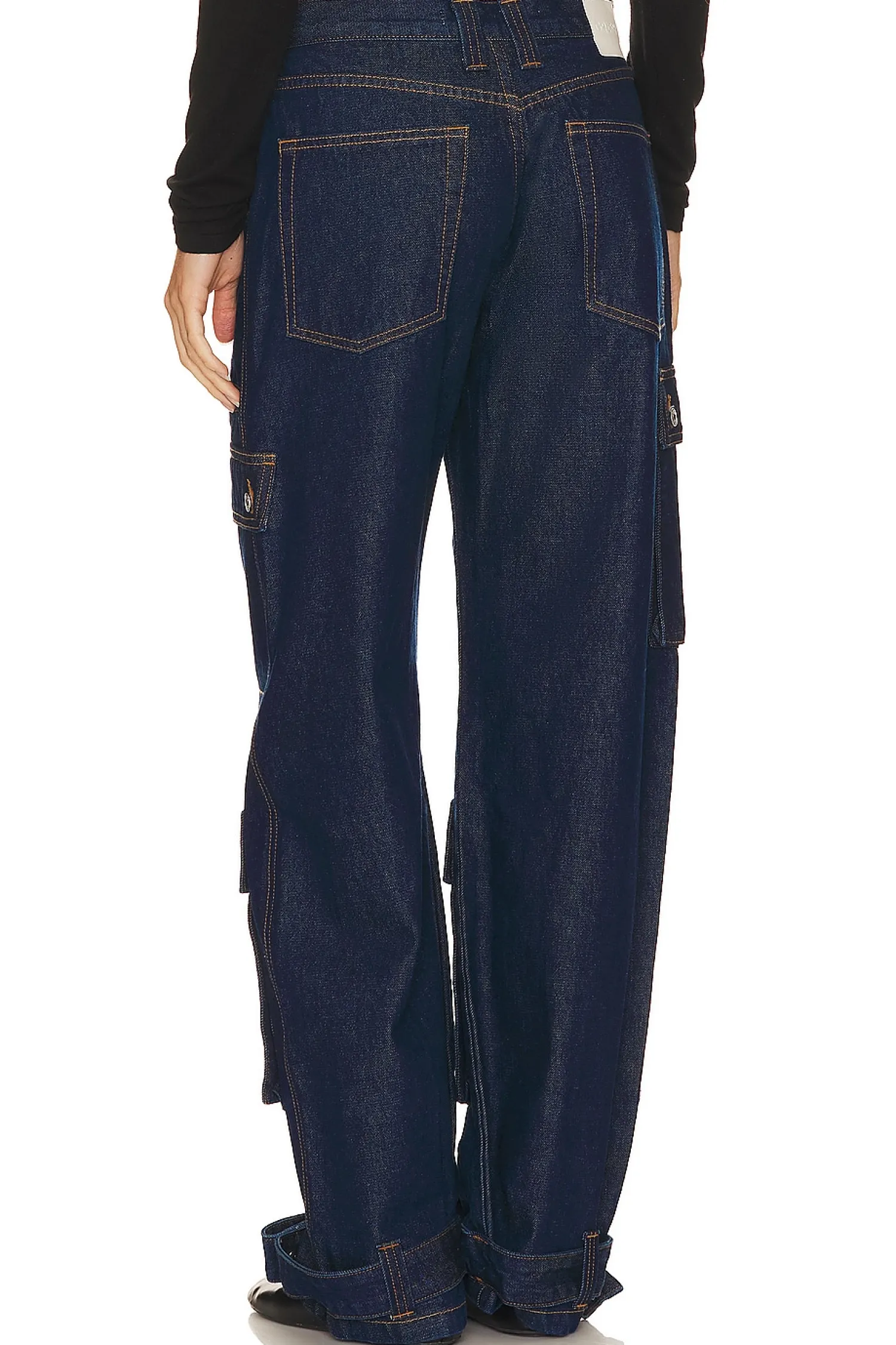 Women GRLFRND Pants>Lara Low Rise Wide Leg Cargo