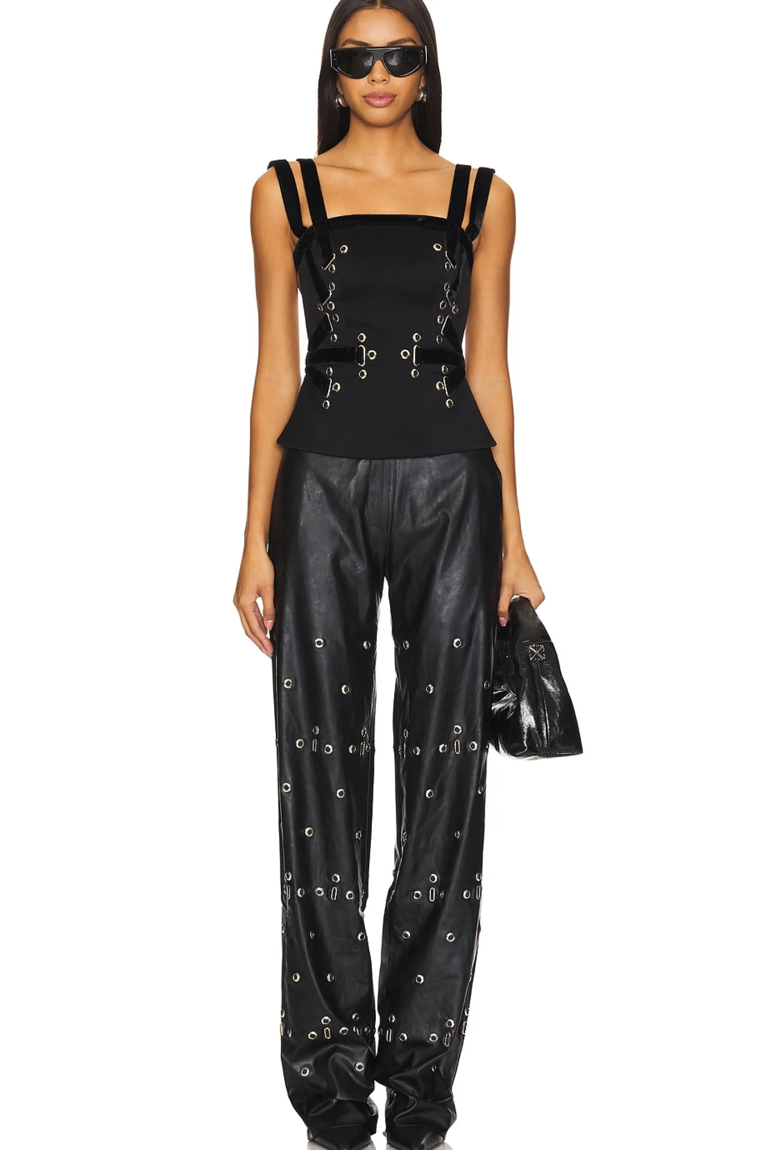 Women Nafsika Skourti Matching Sets>Leather Links Trouser
