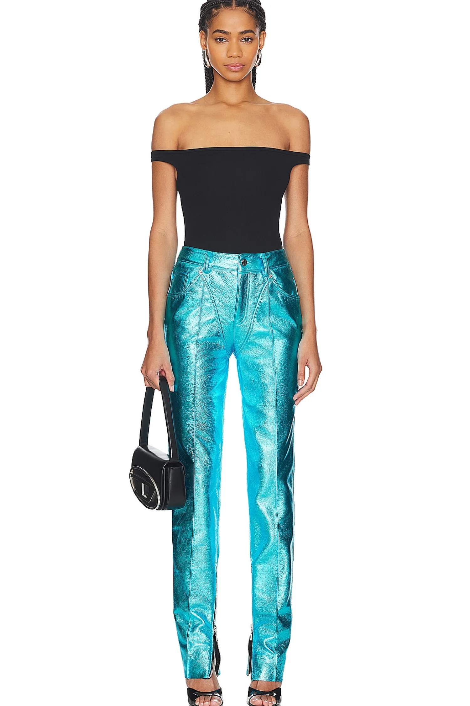 Women LaQuan Smith Pants>Leather Tapered Pant