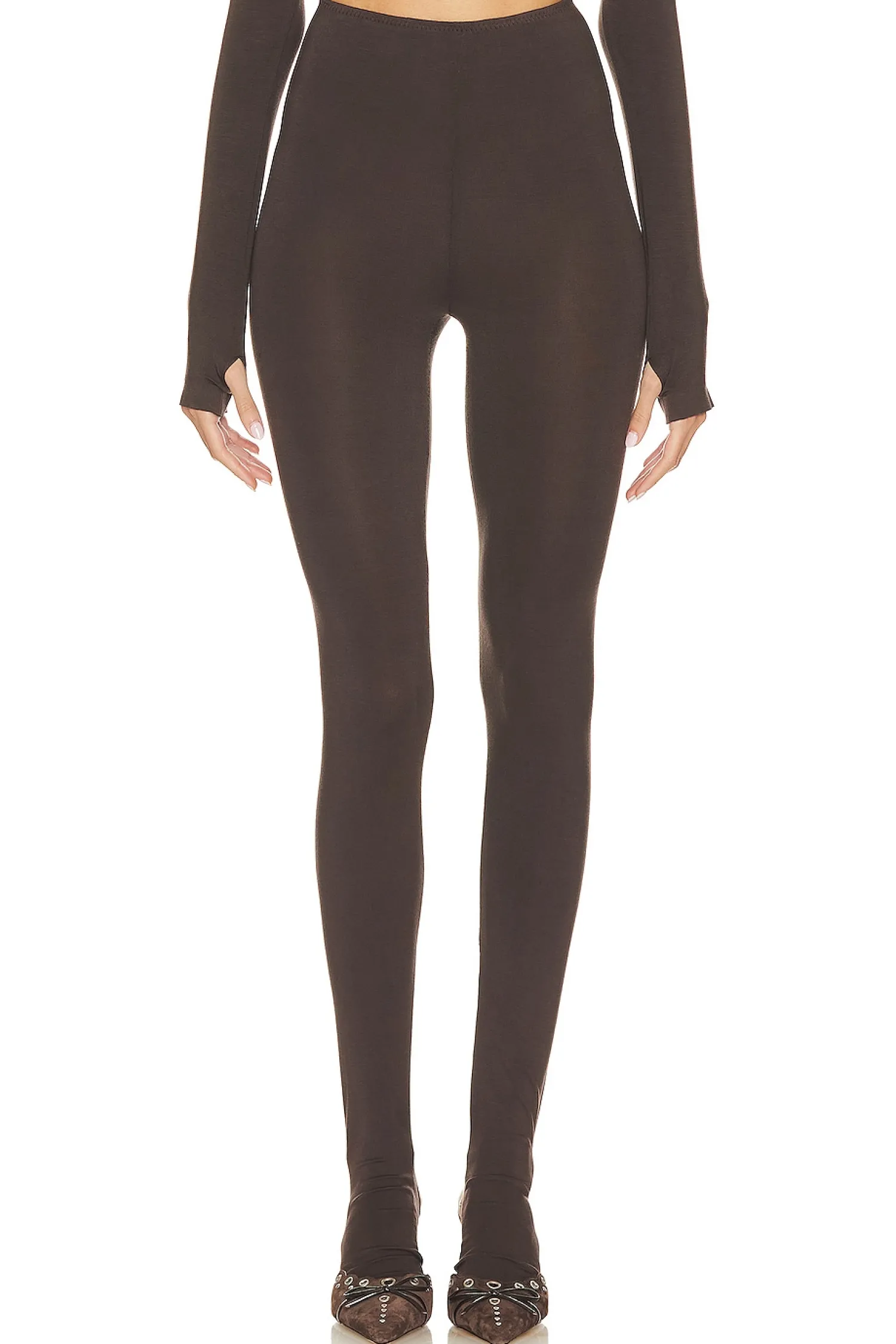 Women Norma Kamali Pants>Legging With Footie