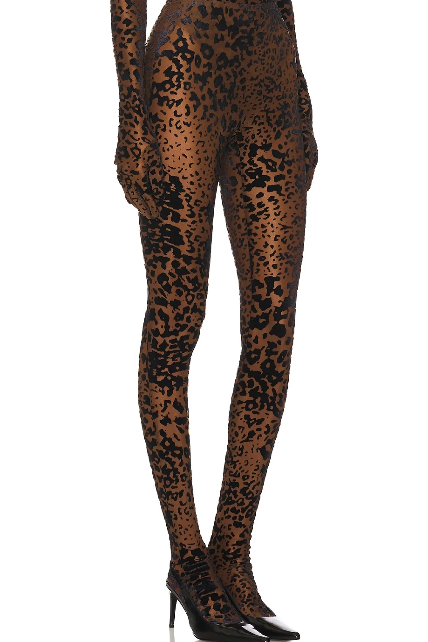 Women Alex Perry Pants>Leopard Burnout Mesh Stocking