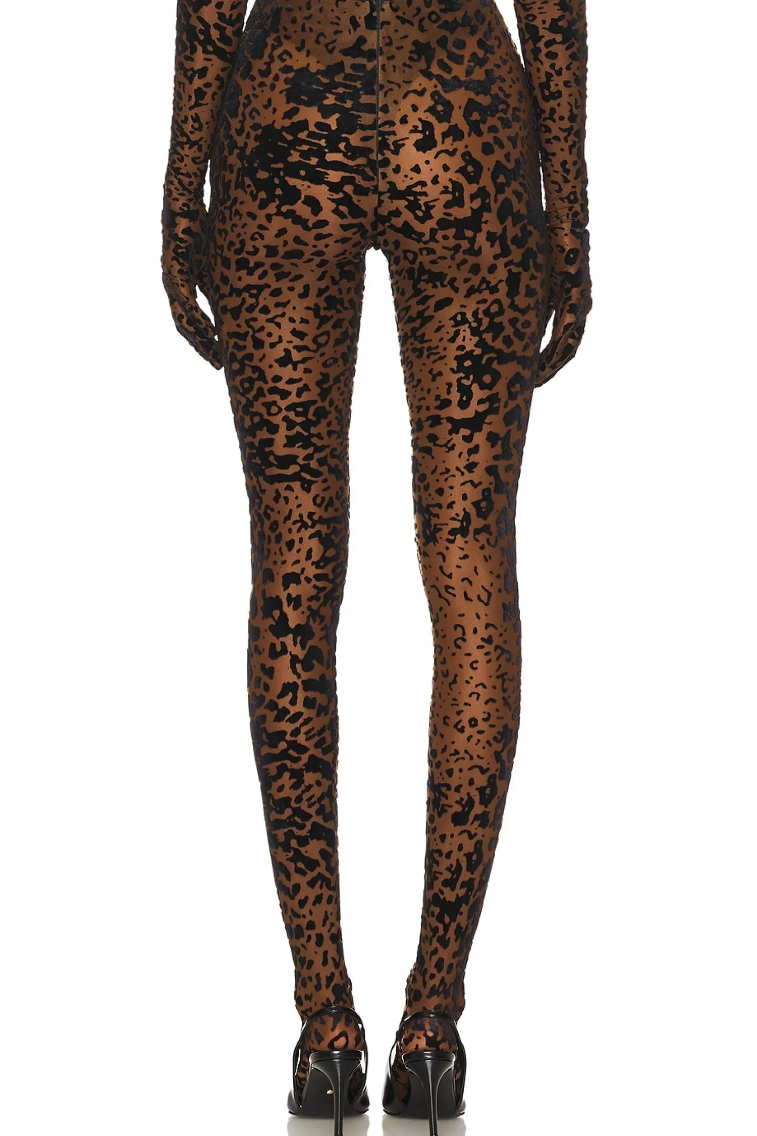 Women Alex Perry Pants>Leopard Burnout Mesh Stocking