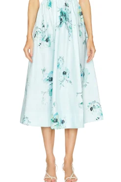 Women Zimmermann Matching Sets>Lightburst Gathered Midi Skirt