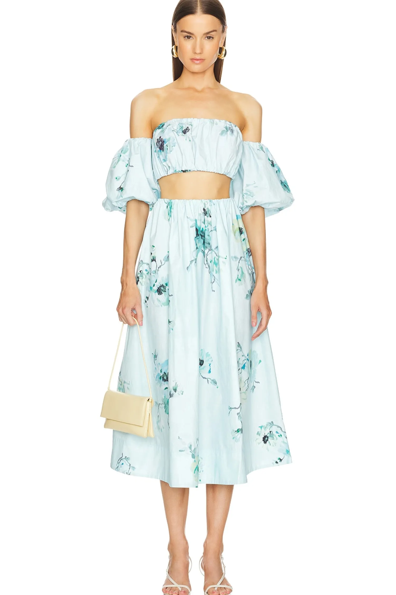 Women Zimmermann Matching Sets>Lightburst Gathered Midi Skirt