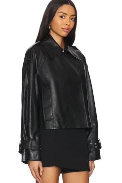 Women Ivy Oak Jackets & Coats>Lilith Ann Leather Cropped Jacket