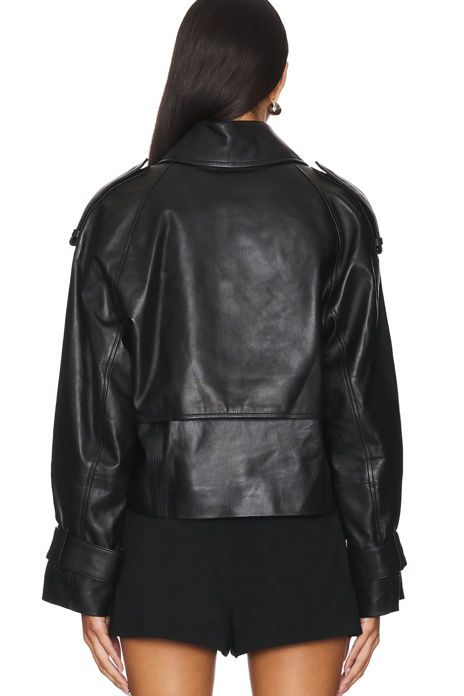Women Ivy Oak Jackets & Coats>Lilith Ann Leather Cropped Jacket