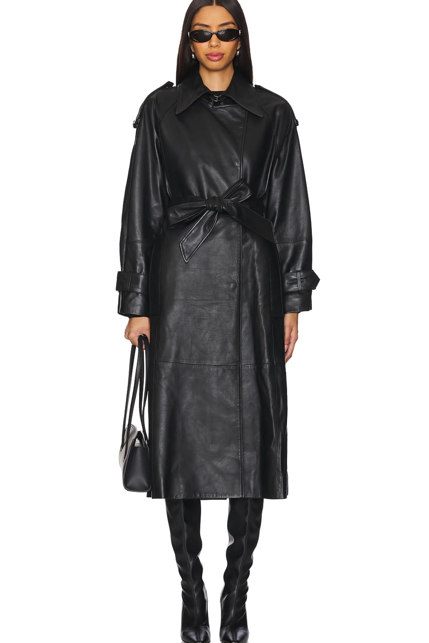 Women Ivy Oak Jackets & Coats>Lilith Leather Trench Coat