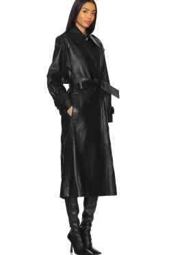 Women Ivy Oak Jackets & Coats>Lilith Leather Trench Coat