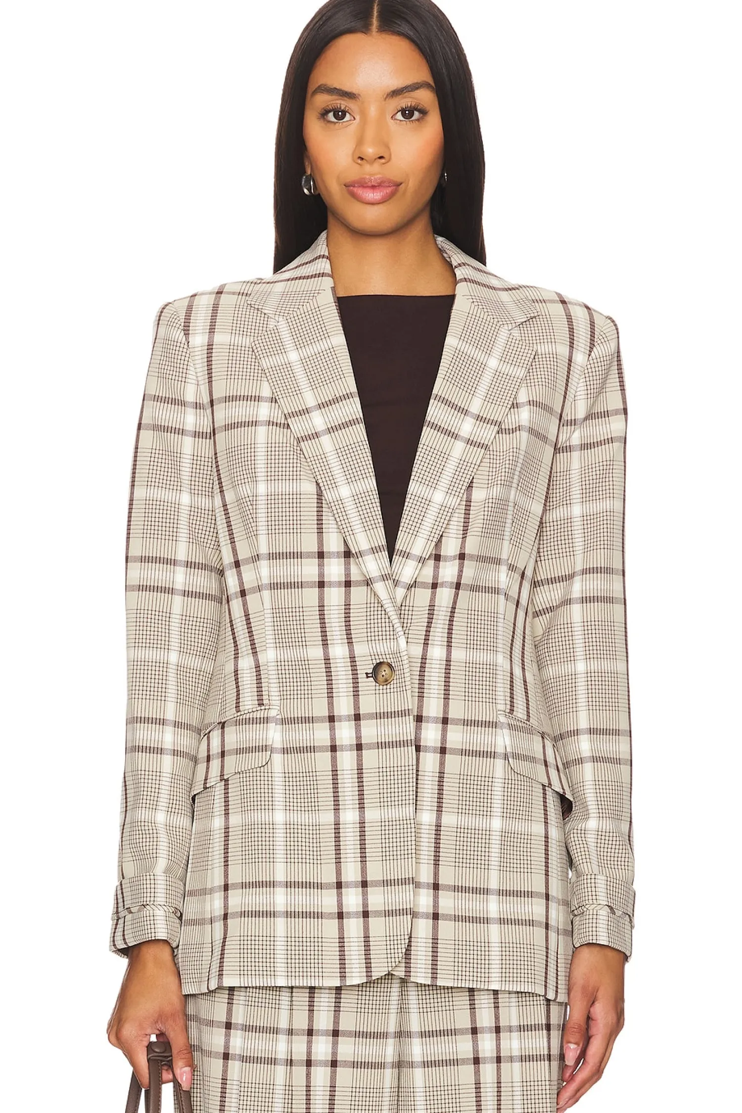 Women SIMKHAI Jackets & Coats>Lillie Peak Lapel Single Breasted Blazer