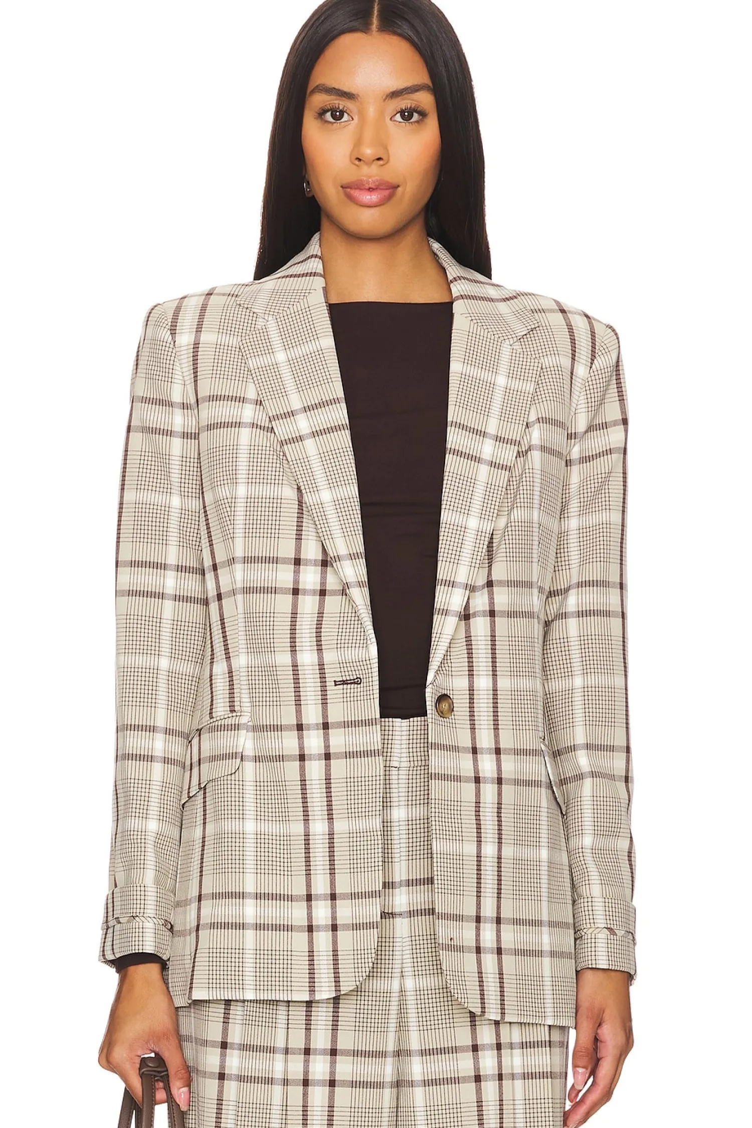 Women SIMKHAI Jackets & Coats>Lillie Peak Lapel Single Breasted Blazer