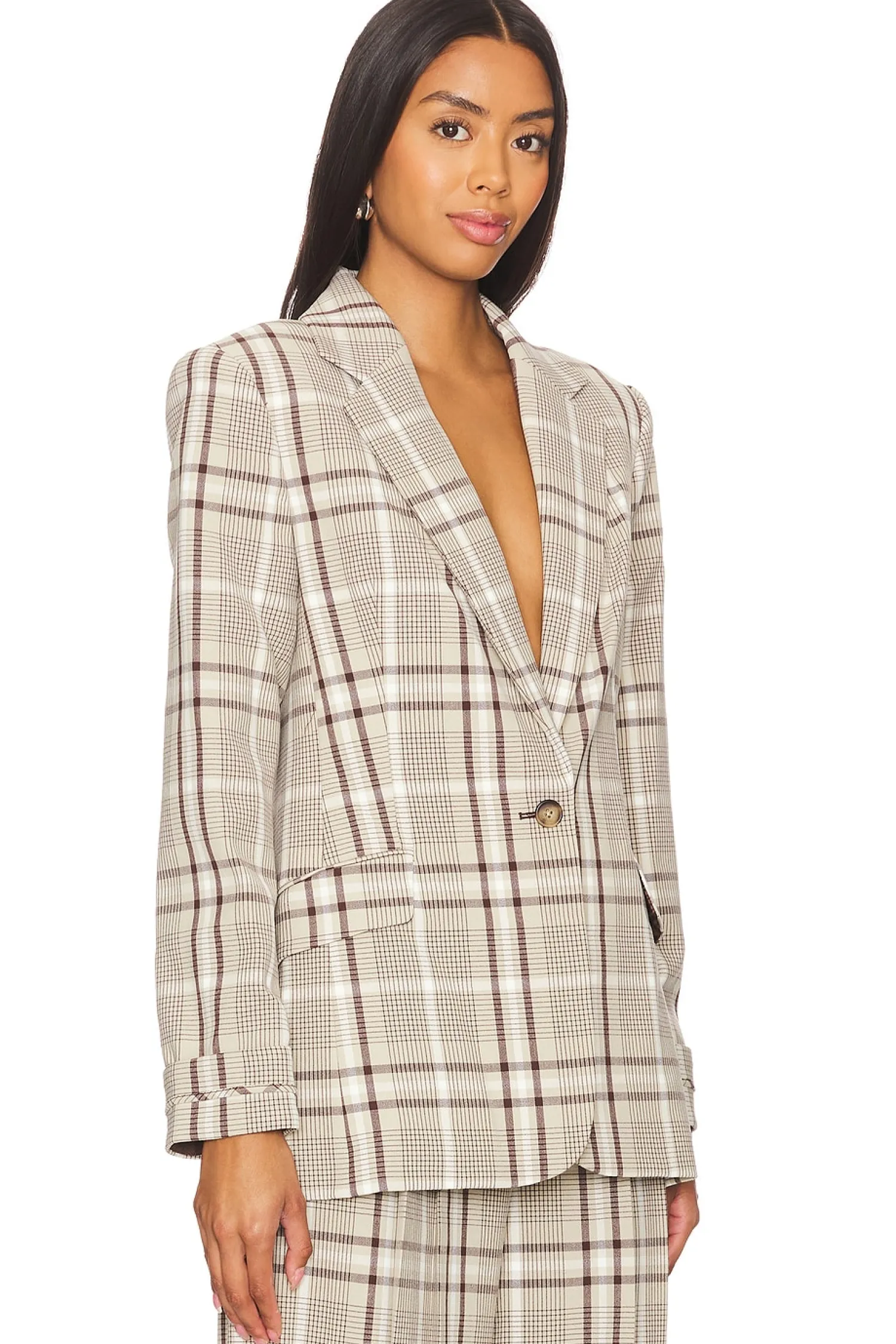 Women SIMKHAI Jackets & Coats>Lillie Peak Lapel Single Breasted Blazer