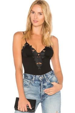 Women fleur du mal Lingerie & Sleepwear>Lily Lace V Neck Bodysuit