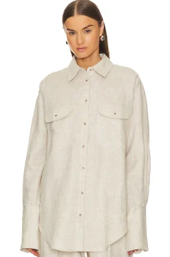 Women Helsa Matching Sets>Linen Button Down Shirt