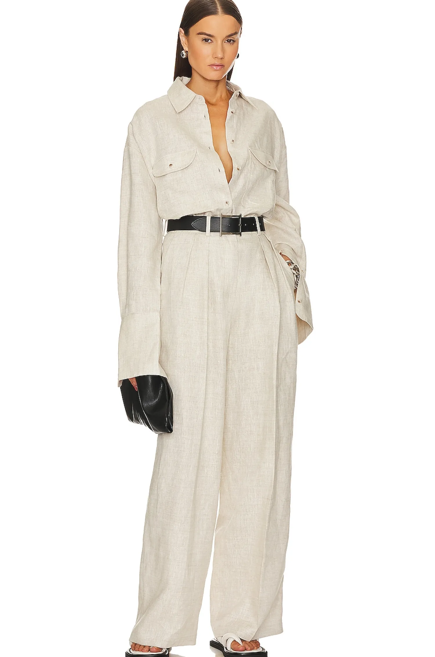 Women Helsa Matching Sets>Linen Button Down Shirt