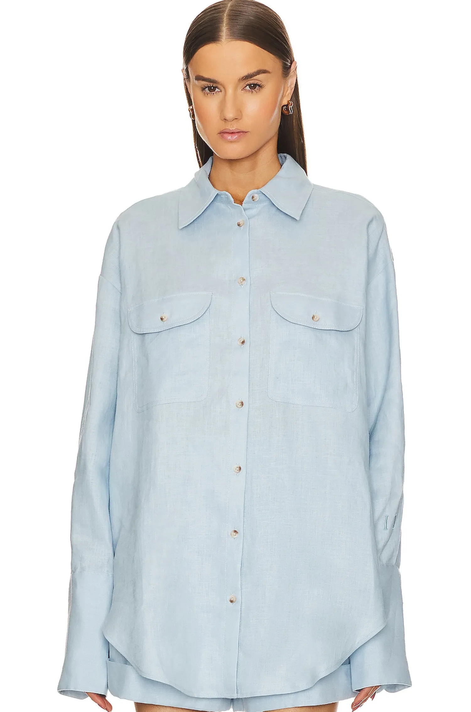 Women Helsa Matching Sets>Linen Button Down Shirt