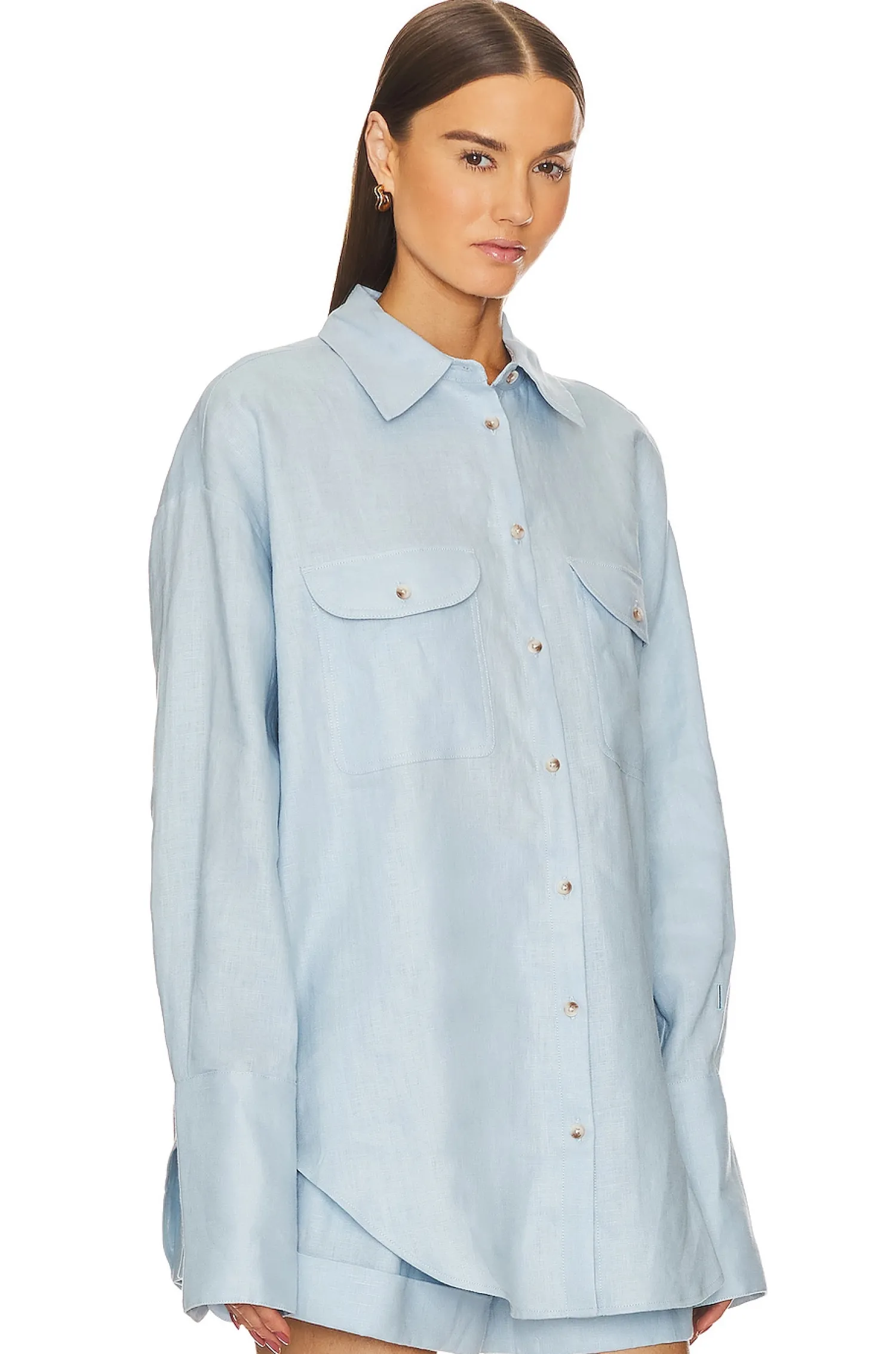 Women Helsa Matching Sets>Linen Button Down Shirt