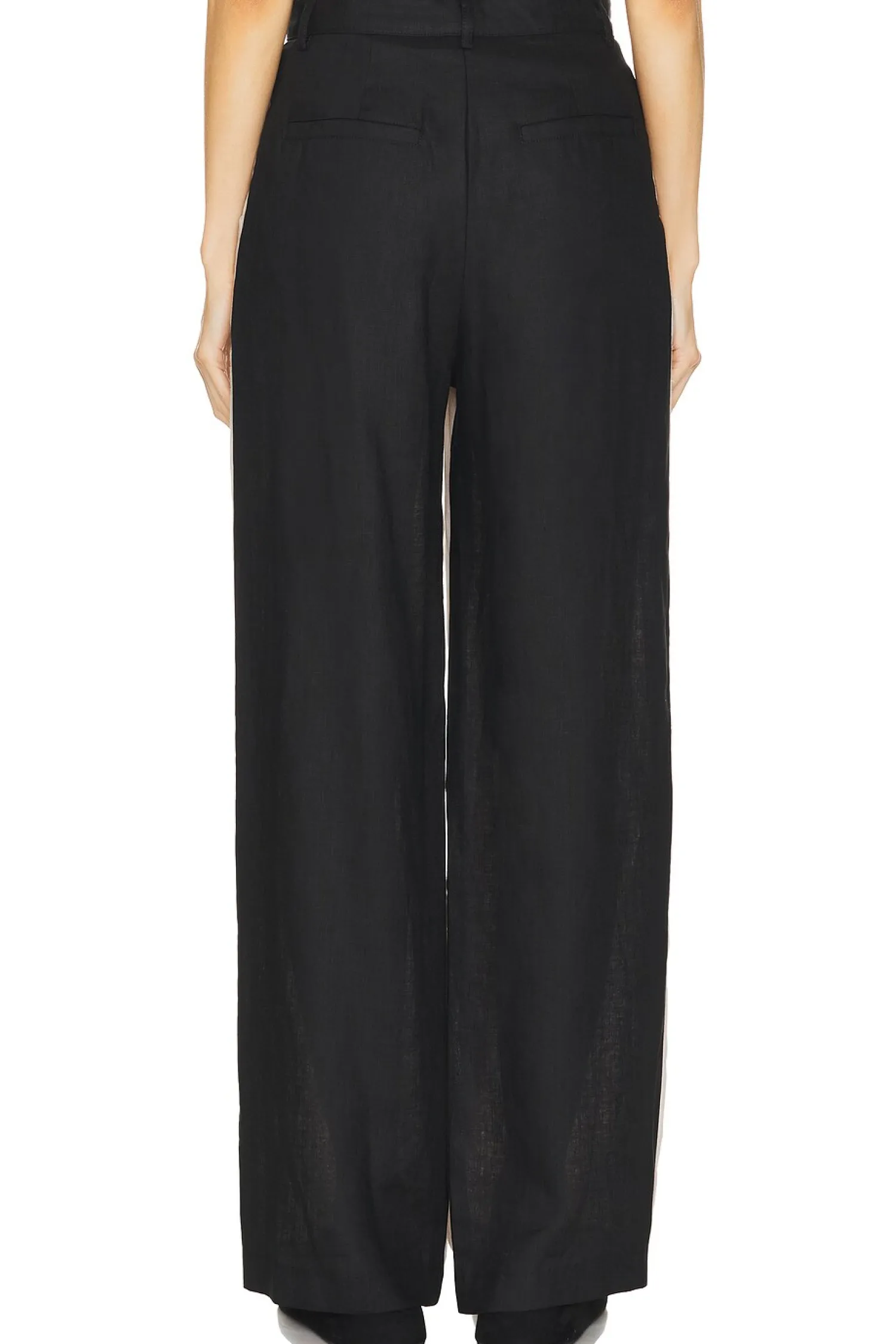 Women Enza Costa Pants>Linen Colorblock Trouser