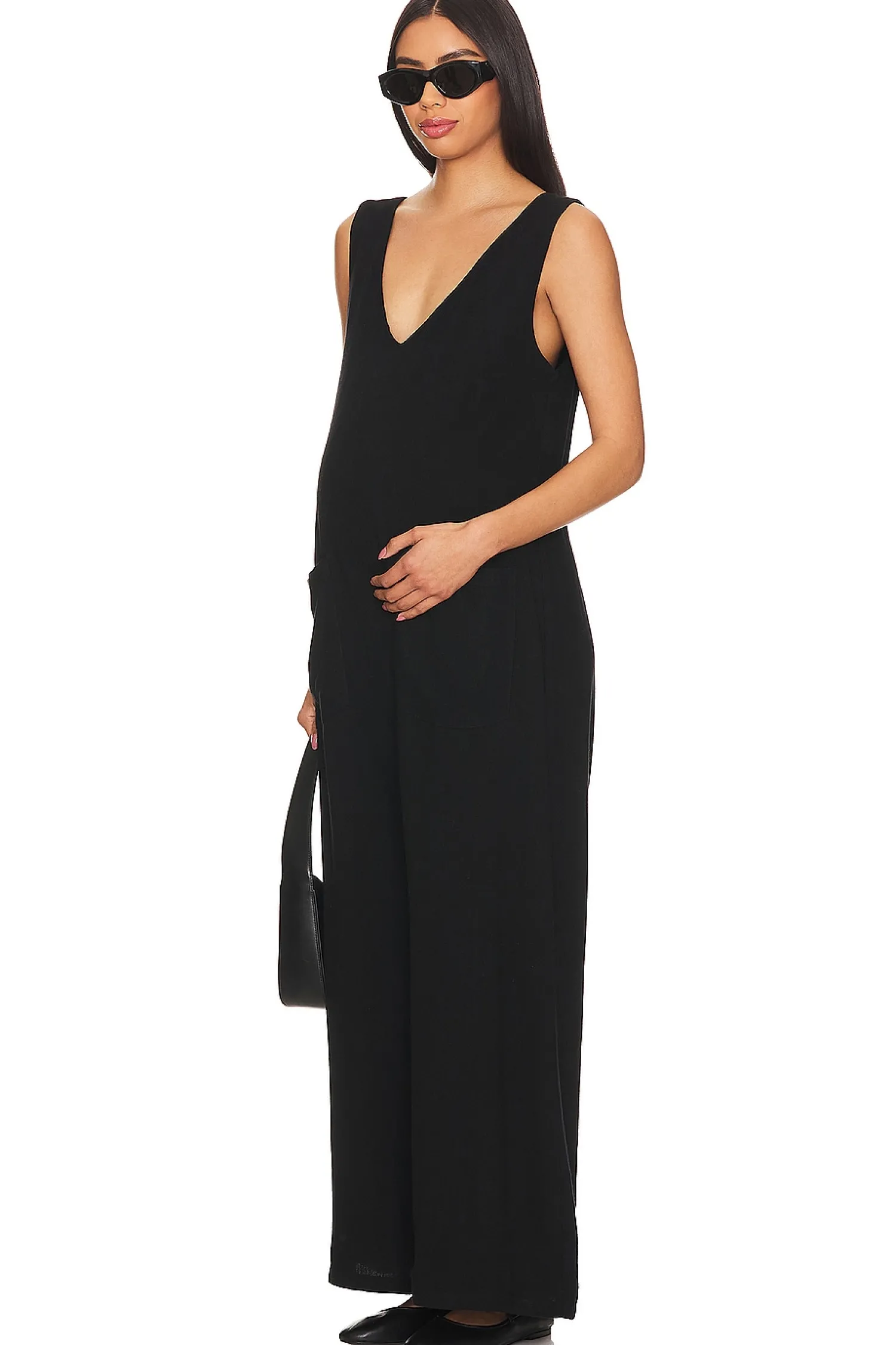 Women BUMPSUIT Jumpsuits>Linen Maternity Jumpsuit