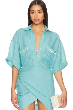 Women PQ Matching Sets>Linen Top