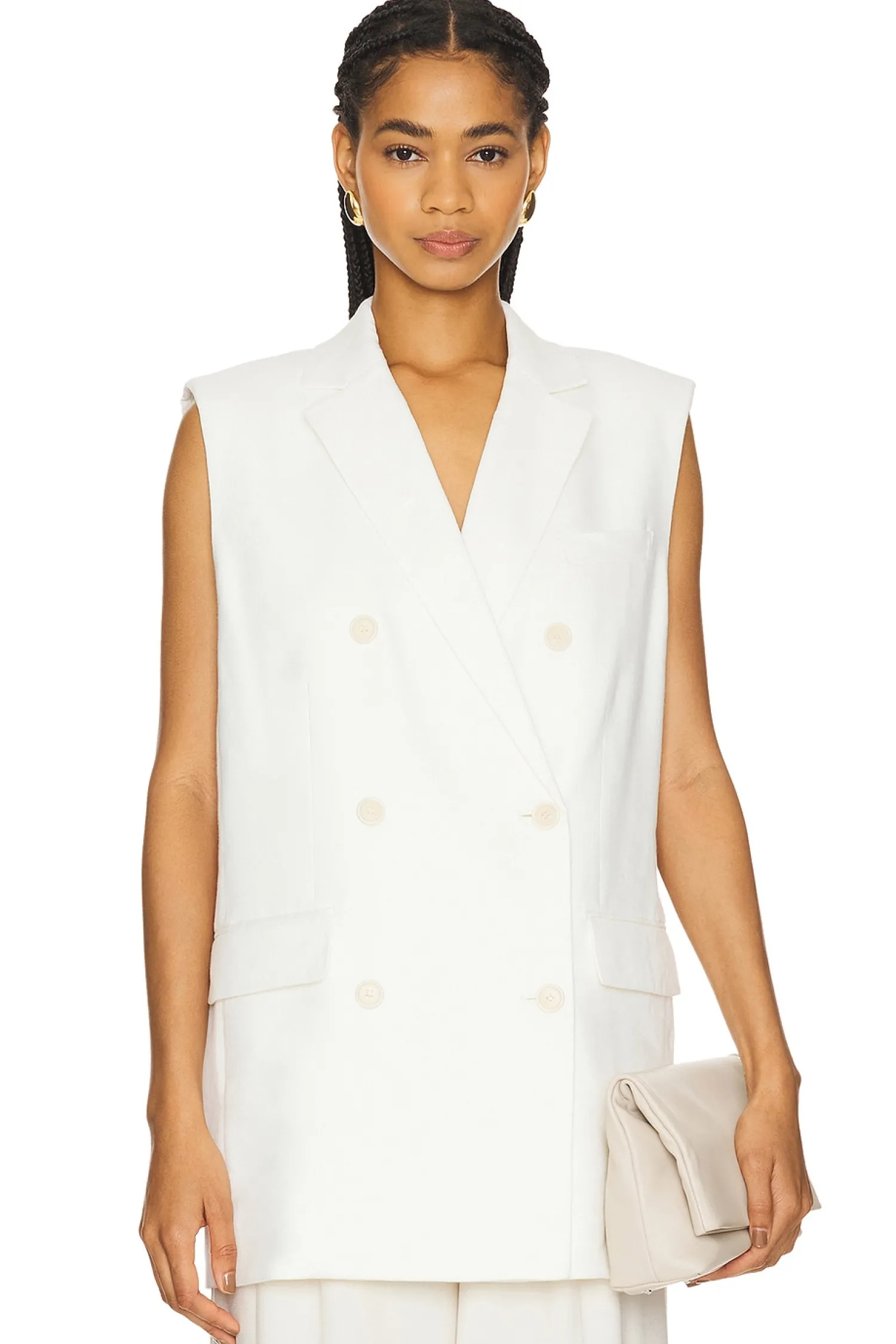 Women Theory Jackets & Coats>Linen Vest