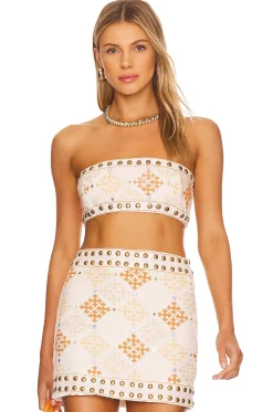 Women MAJORELLE Matching Sets>Liza Embroidered Crop Top