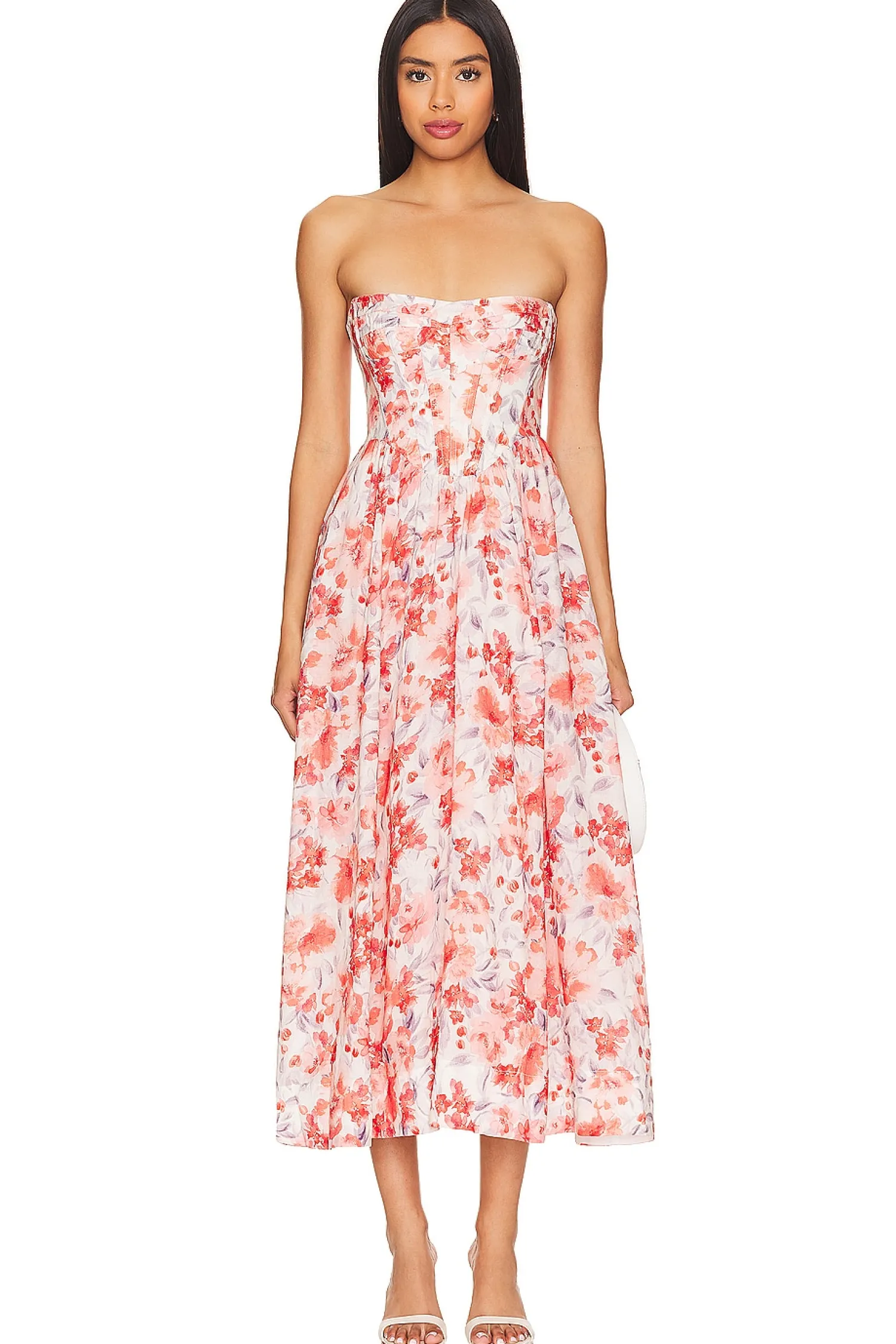 Women Bardot Dresses>Lola Corset Midi Dress