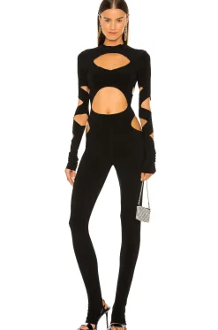 Women Norma Kamali Jumpsuits>Long Sleeve Aztec Catsuit