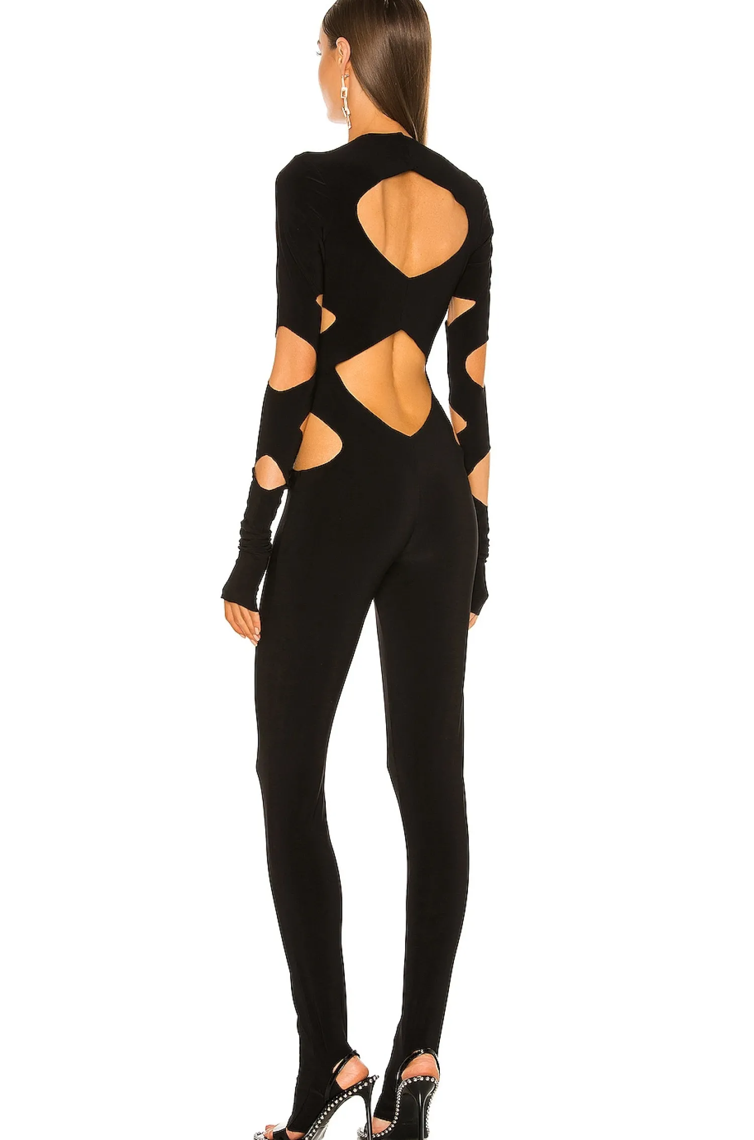 Women Norma Kamali Jumpsuits>Long Sleeve Aztec Catsuit