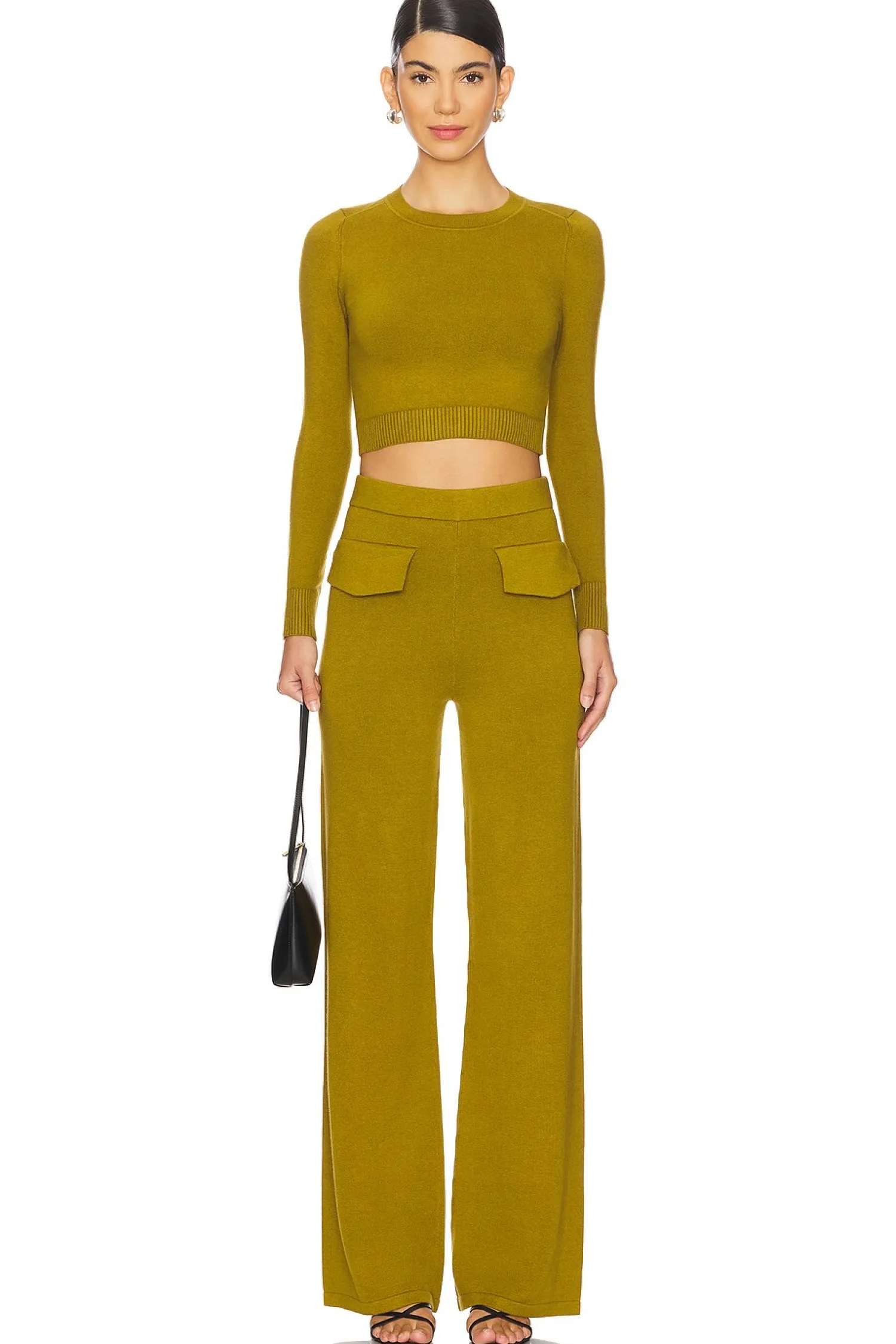 Women JoosTricot Matching Sets>Long Sleeve Crop Top