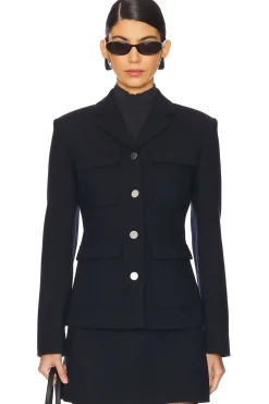 Women Theory Matching Sets|Jackets & Coats>Long Sleeve Military Jacket