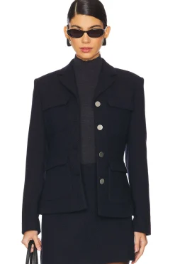 Women Theory Matching Sets|Jackets & Coats>Long Sleeve Military Jacket