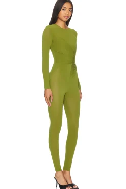 Women Alex Perry Jumpsuits>Long Sleeve Twist Catsuit