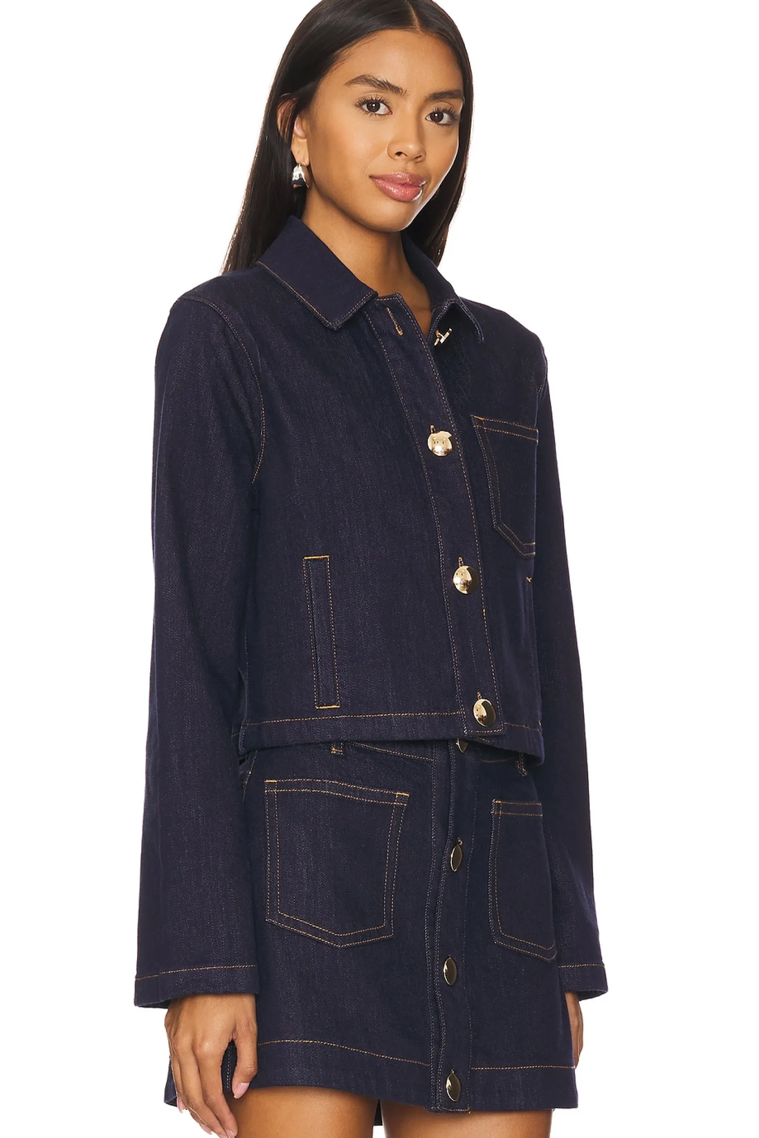 Women Bardot Matching Sets>Lorenzo Denim Shirt