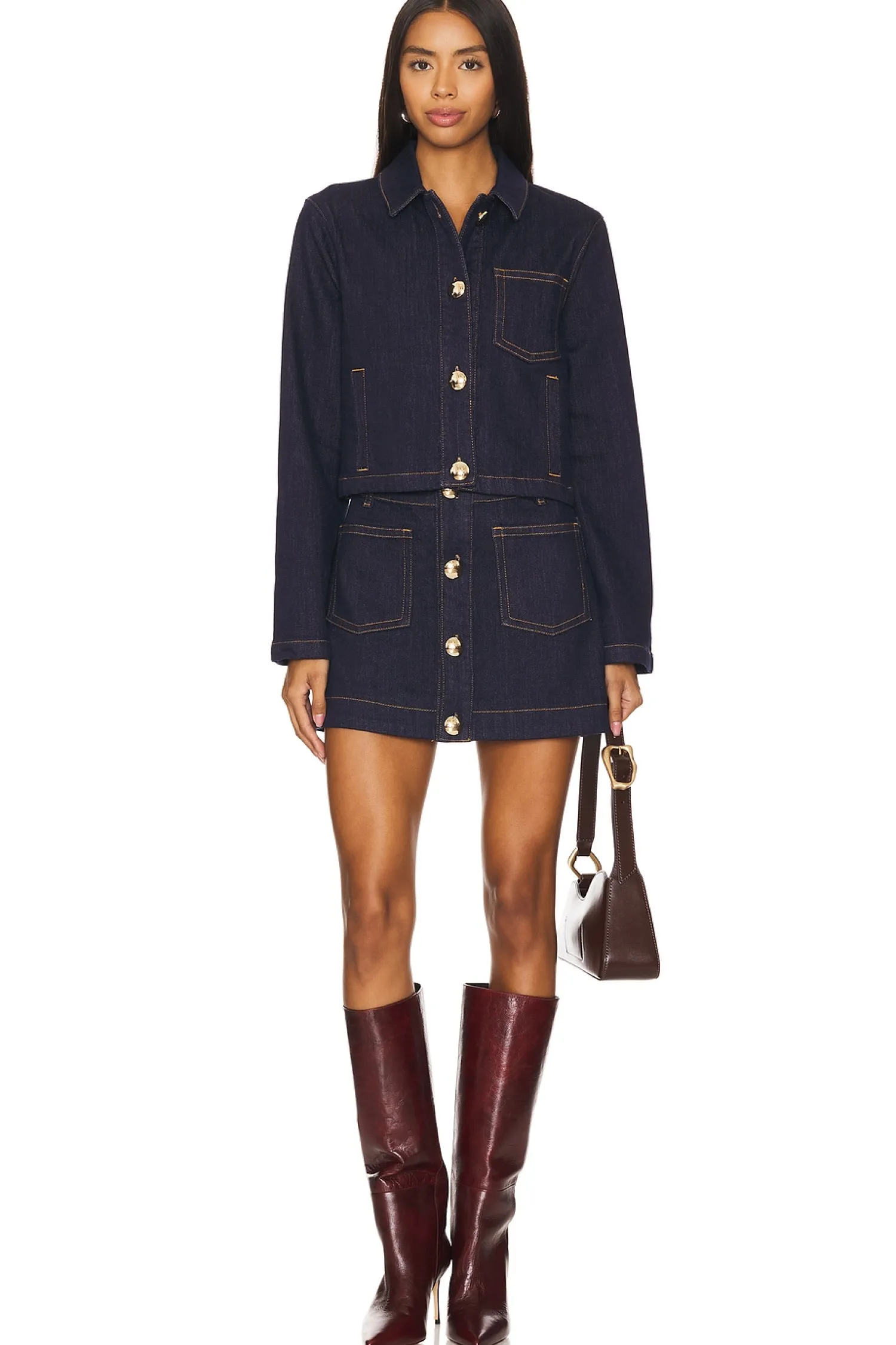 Women Bardot Matching Sets>Lorenzo Denim Shirt