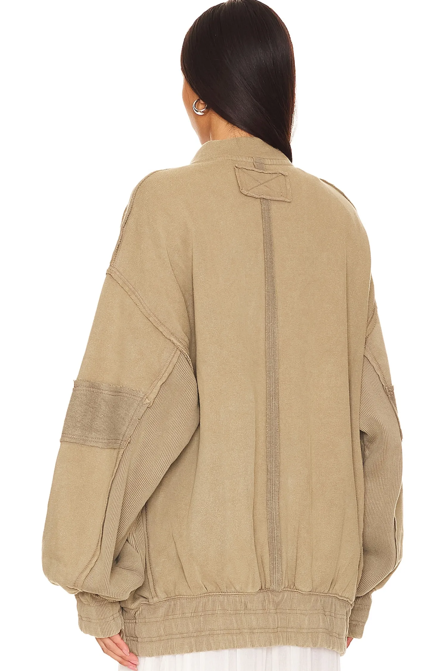 Women Free People Jackets & Coats>Lou Moto Zip In Olive Stone