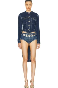 Women FWRD Renew Jackets & Coats>Louis Vuitton Denim Tail Jacket