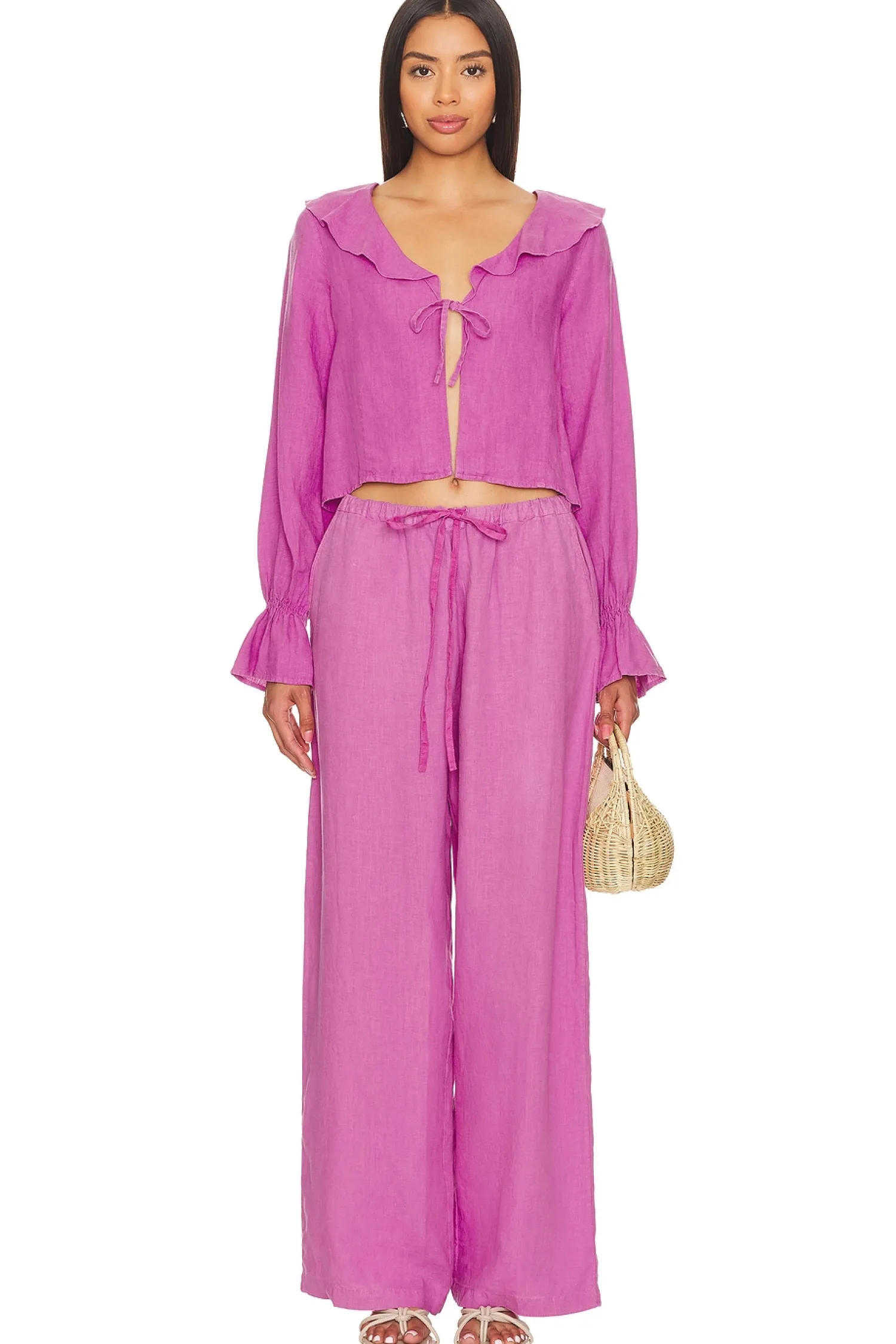 Women Nation LTD Pants|Matching Sets>Lucia Tie Waist Pant